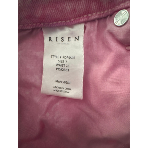 Women's Risen Pink Flare & Wide Leg Jeans Size 7 - Picture 4 of 9
